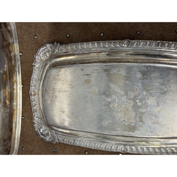 Vintage Pilgrim Silver Co. Silver Plated Butter Dish w/Lid Marked "Pilgrim 73" - Picture 6 of 8